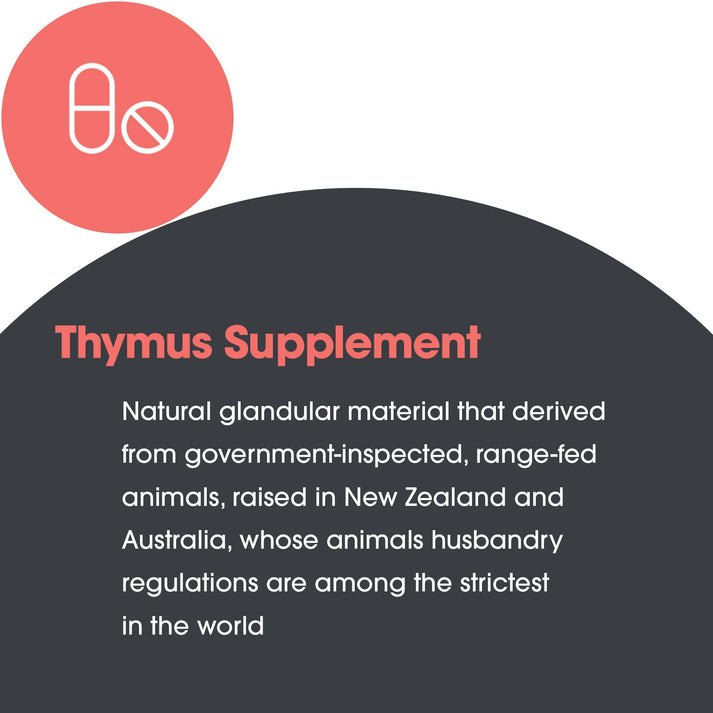 Thymus - suggested use: 1 capsule twice daily with meals