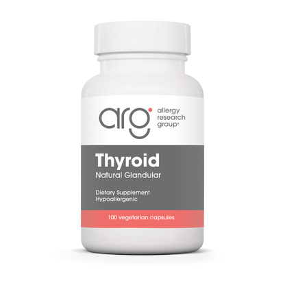 Allergy Research Group Thyroid - 100 vegetarian capsules bottle front label