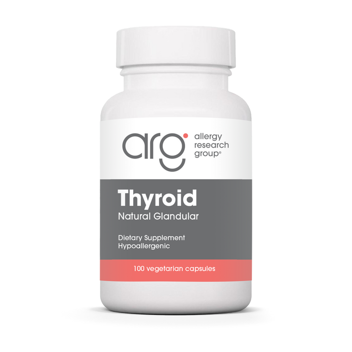 Allergy Research Group Thyroid - 100 vegetarian capsules bottle front label
