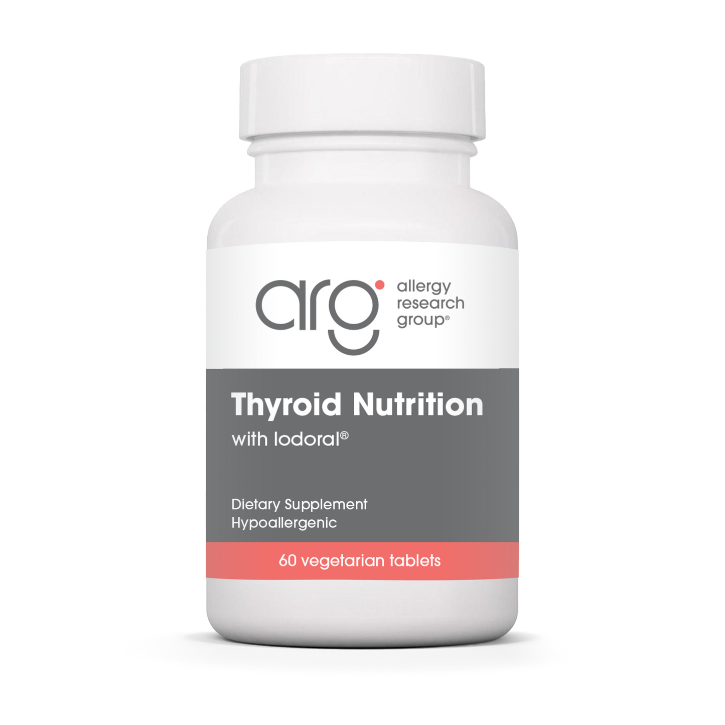 Allergy Research Group Thyroid Nutrition - 60 vegetarian tablets bottle front label