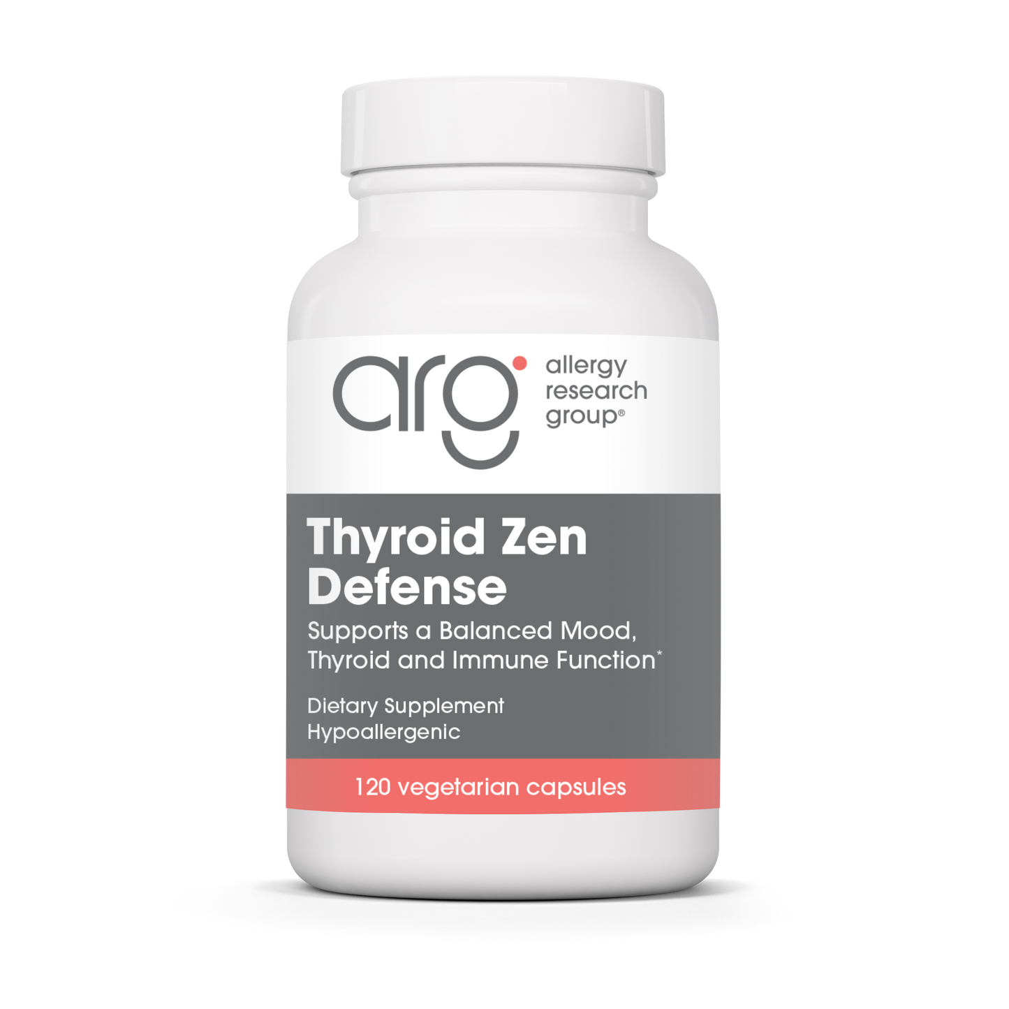 Allergy Research Group Thyroid Zen Defense - 120 vegetarian capsules bottle front label