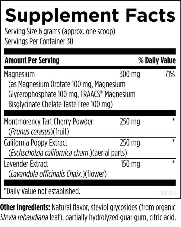 TriMag Supreme™ Night  supplement facts image
