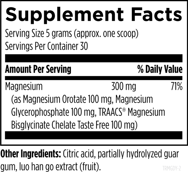 TriMag Supreme™ supplement facts image