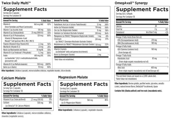 Twice Daily Essential Packets 60 packets supplement facts image