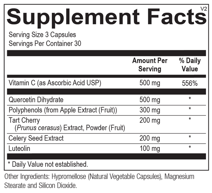 UA-X Pro supplement facts image