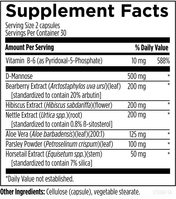 UT Synergy™ 60 capsules supplement facts image
