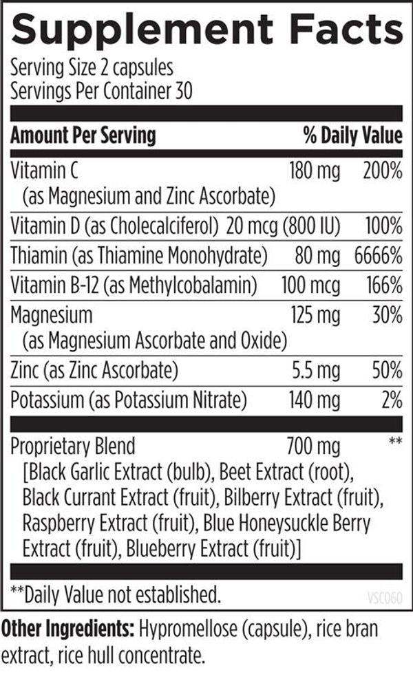 Vascanox HP® supplement facts image