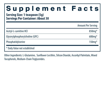 Vital Nutrients Vital Brain Powder Supplement Facts