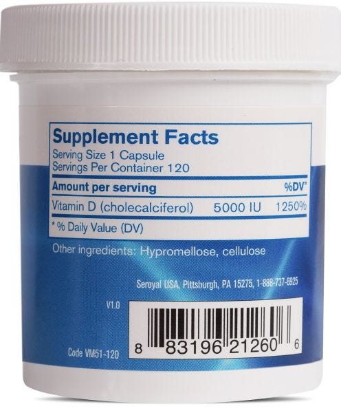 VM51-120U | Vitamin D 5000 IU