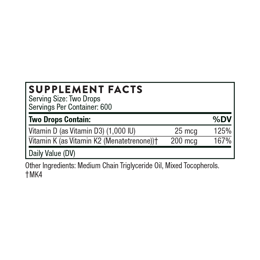 Vitamin D + K2 Liquid 2