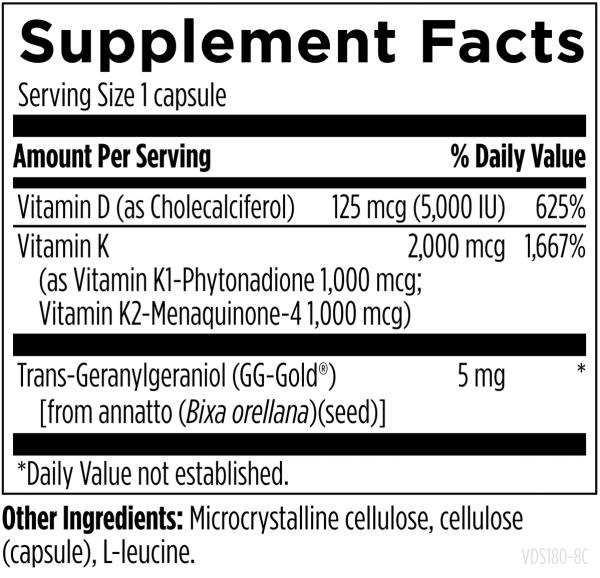 Vitamin D Supreme supplement facts image