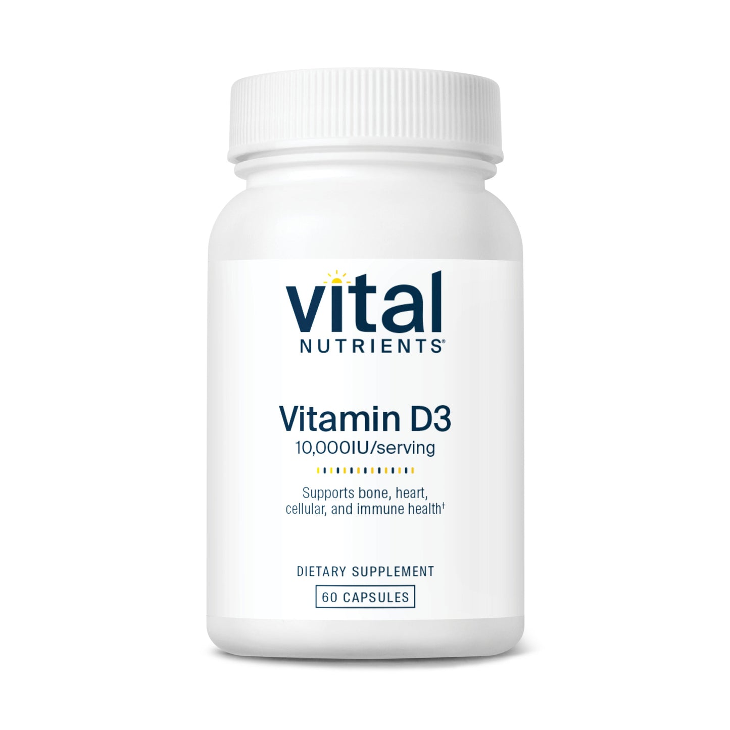 Vital Nutrients Vitamin D3 10,000IU/serving dietary supplement.