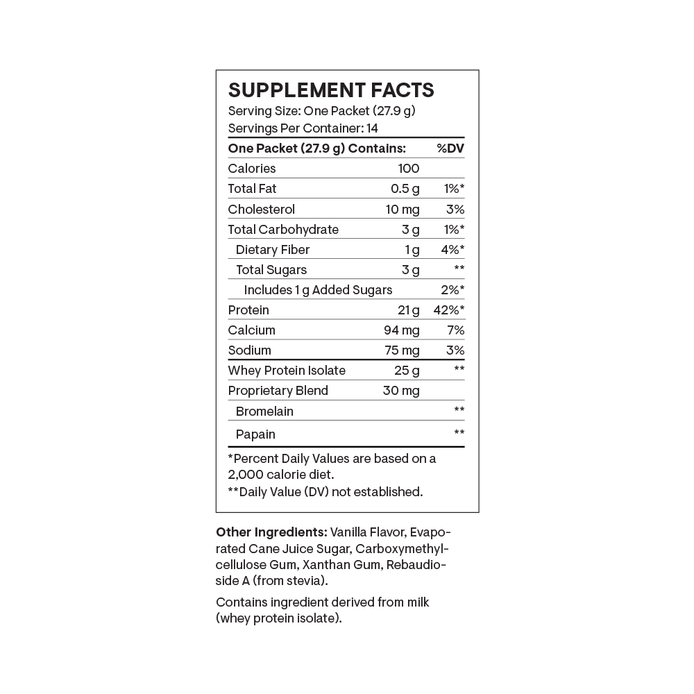 Whey Protein Isolate - Travel Packs - Vanilla 2