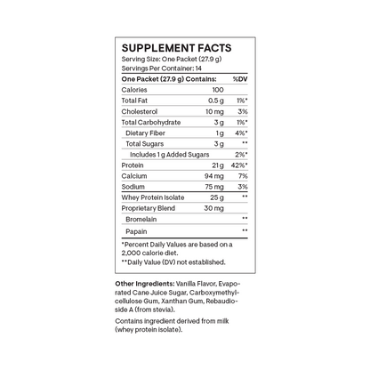 Whey Protein Isolate - Travel Packs - Vanilla 2