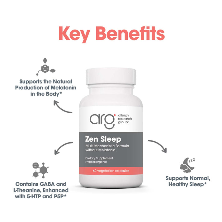 Zen Sleep - suggested use: 2 capsules 30 minutes before bedtime