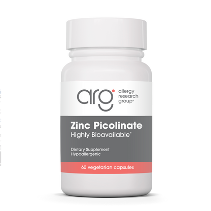 Allergy Research Group Zinc Picolinate - 60 vegetarian capsules bottle front label