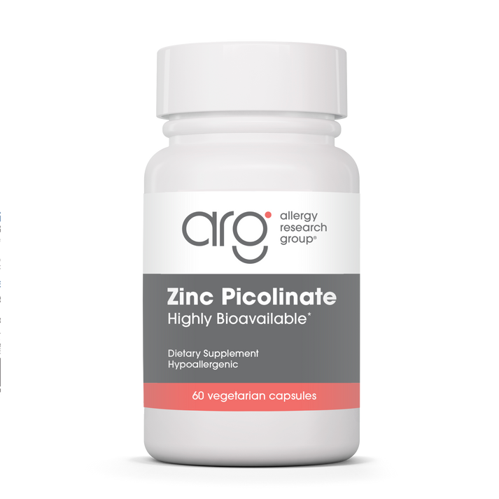Allergy Research Group Zinc Picolinate - 60 vegetarian capsules bottle front label